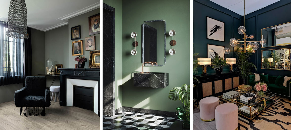 Ejemplos de colores dark en diferentes espacios