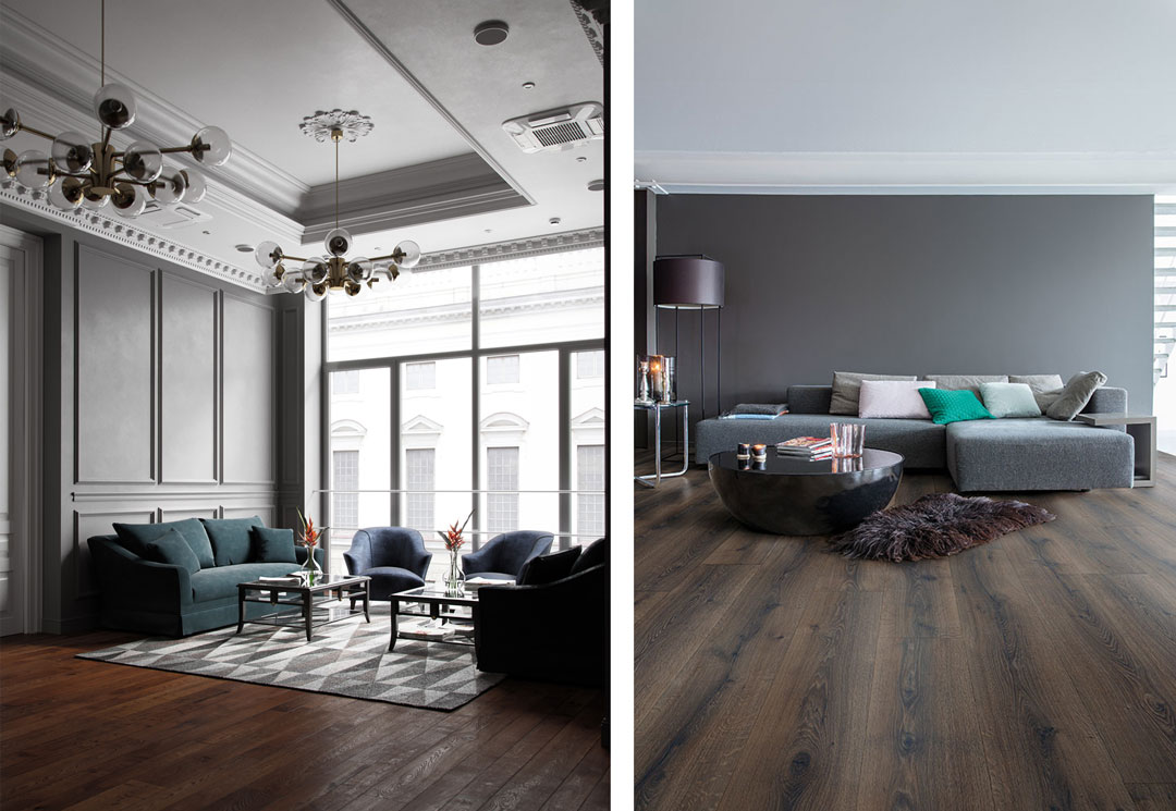 Ejemplo de suelo de roble nudado