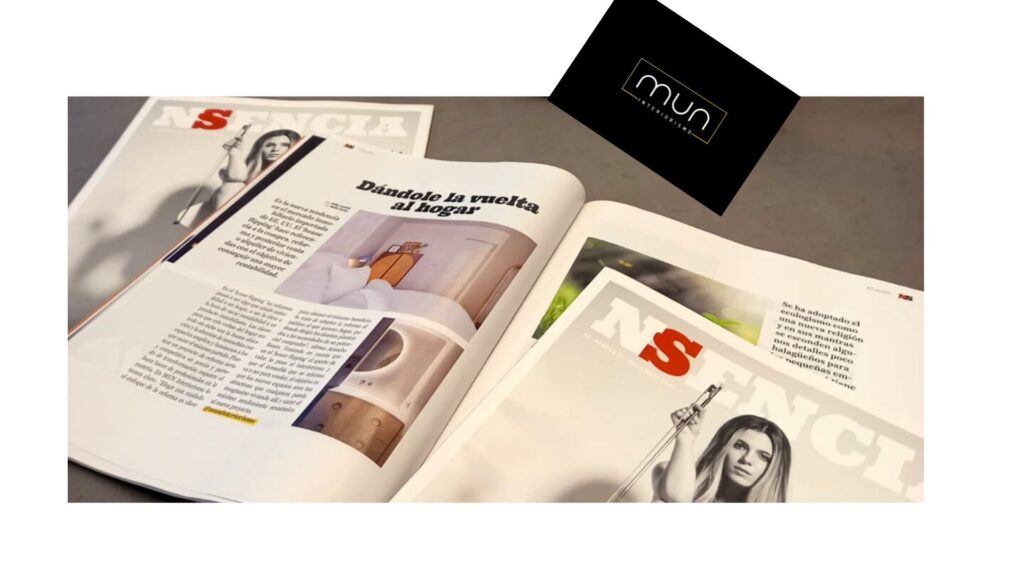 darle la vuelta al hogar con Mun en la revista Nsencia