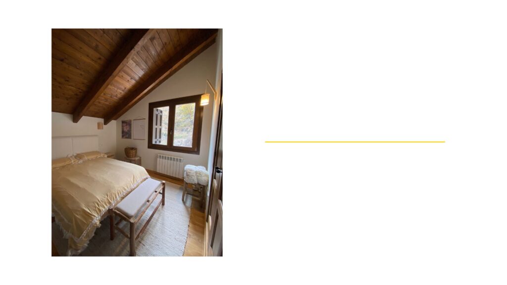 dormitorio principal de la casa rural