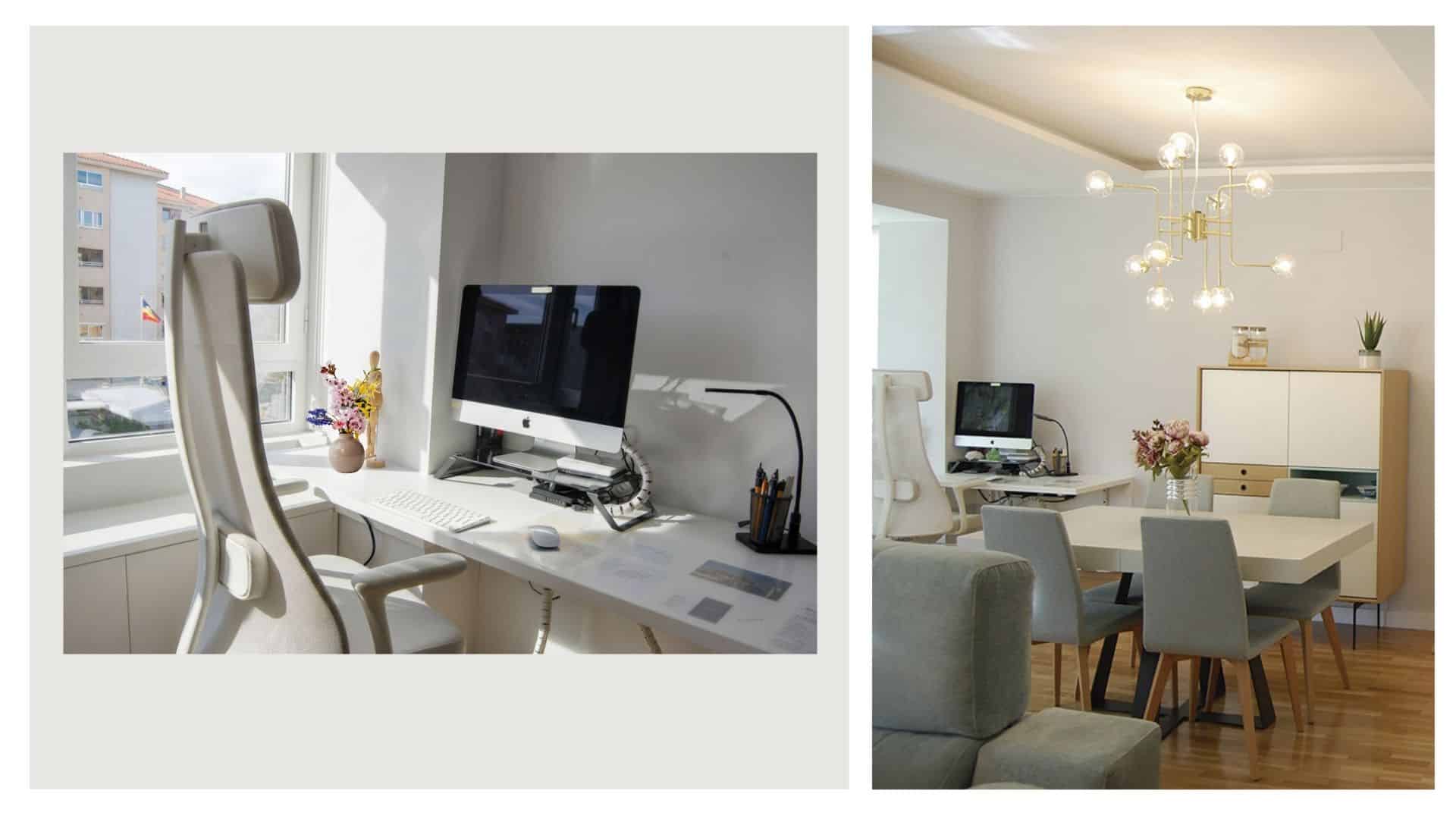 Espacio de trabajo integrado en un salón